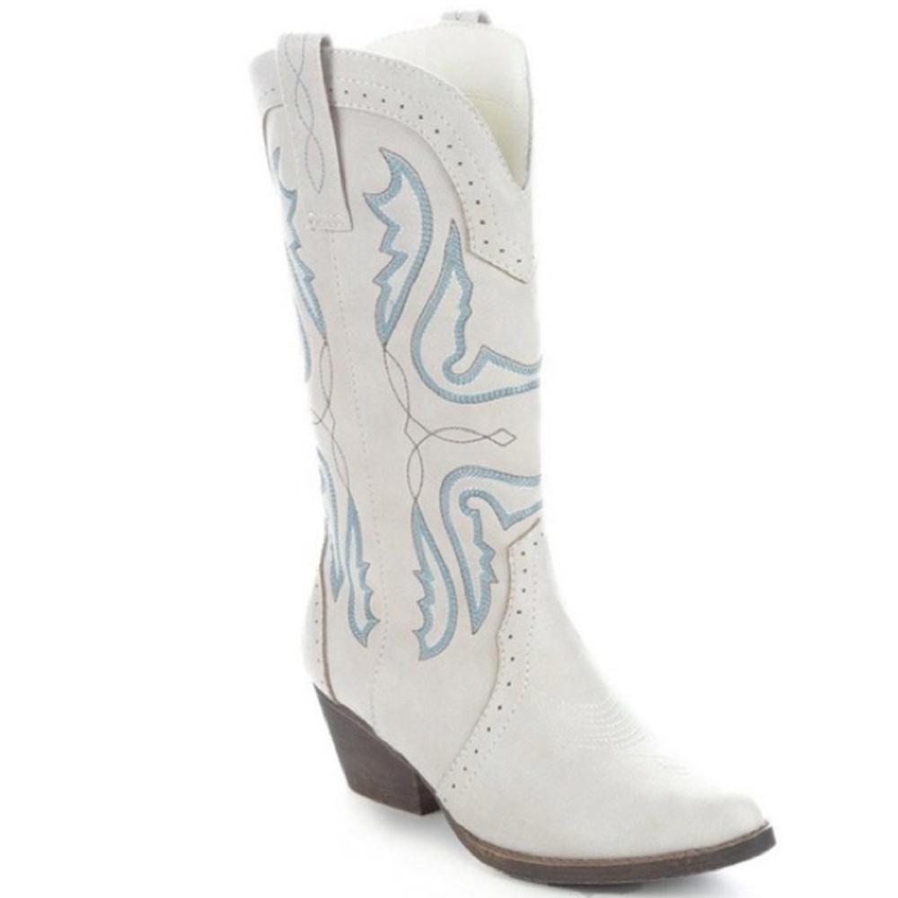 Ivory Cowgirl Western Boots SZ 8